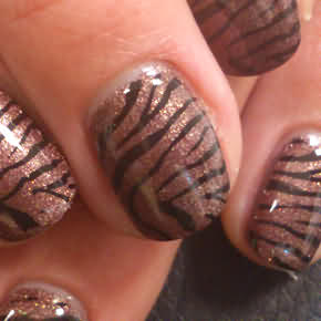 Metallic Glitzer braunes Full Cover mit Tiger Stamping in Business Form